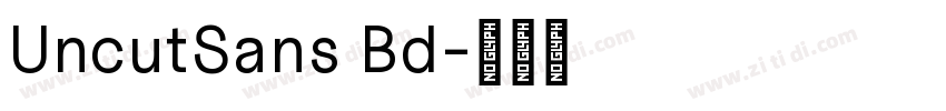 UncutSans Bd字体转换